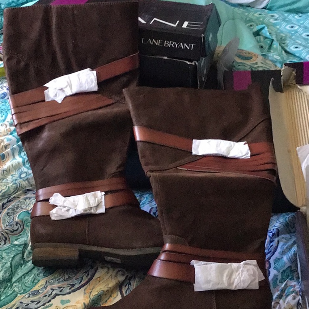 Brownish riding boots